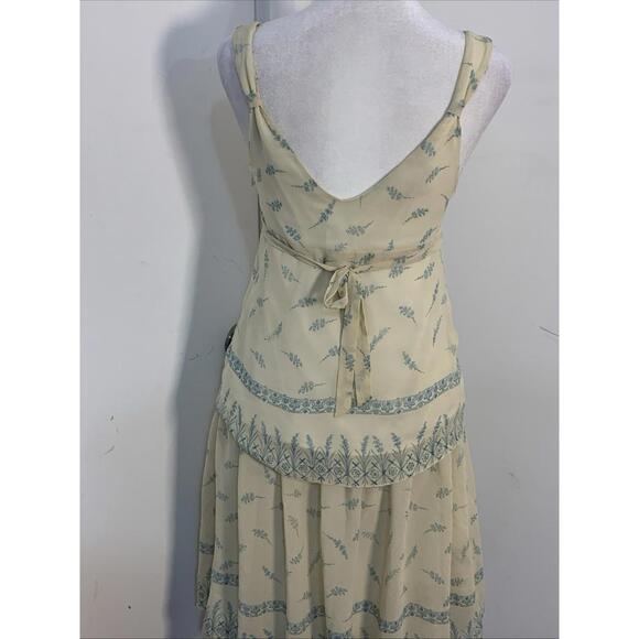 Kenzie 2 Piece Top & Skirt Set Y2K Boho 100% Silk Sz 4 Lined Side Zip - Picture 8 of 16